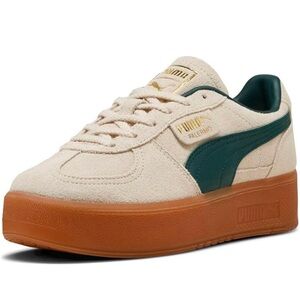 PUMA Women's Palermo Elevata Cream and Green Athletic Shoes Size 8 NWOT